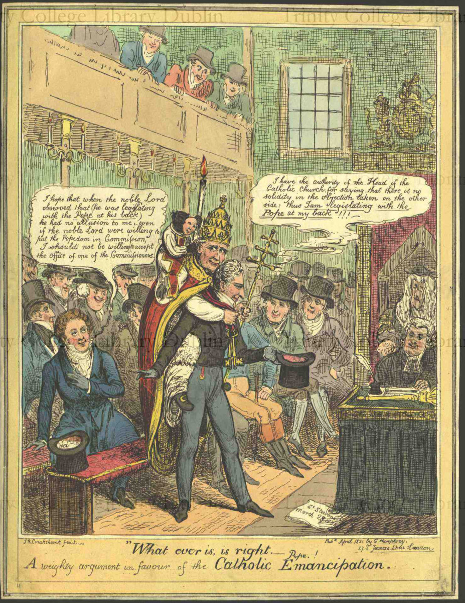 What ever is, is right. - Pope. !, A weighty argument in favour of the Catholic Emancipation. by Isaac Robert Cruikshank, 1789-1856