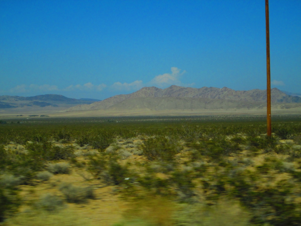 Mountains are visible to the north of SR 247.