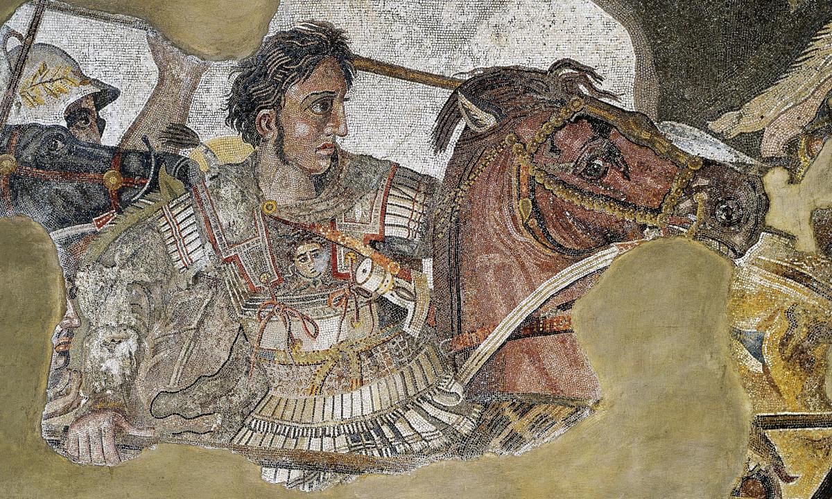 Mosaic of Alexander the Great, unknown artist; Mosaic in Pompeii circa 100 B.C.