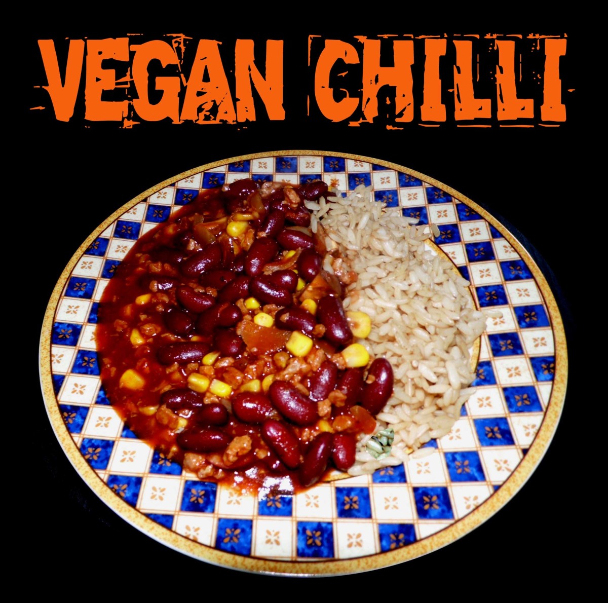 Vegan chilli with rice