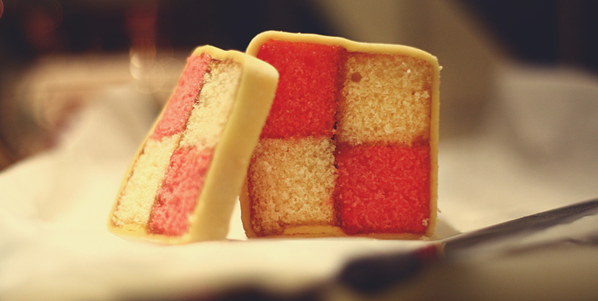 Each square of the Battenberg cake is said to represent a prince.