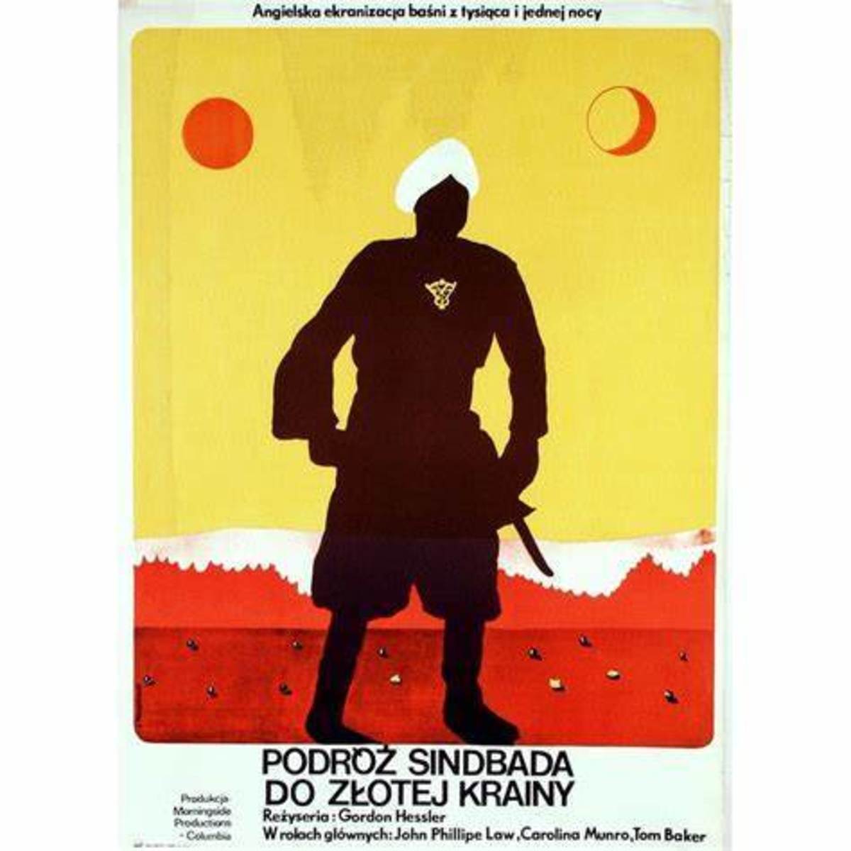 Stylized movie poster for the Polish release of The Golden Voyage of Sinbad.
