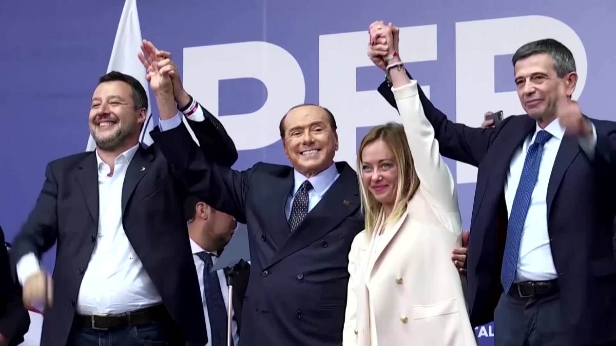 Giorgia Meloni is with Mateo Salvini, Silvio Berlusconi and another political friend. The qustion here is, Giorgia Meloni political partners are very strong political people. Will Giorgia Meloni be able to drive her party her own way, or not? 