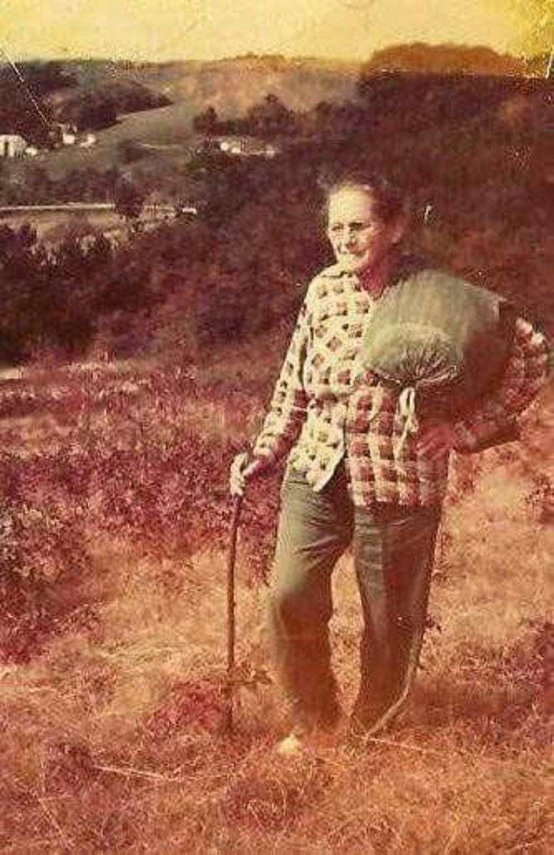 Grandma Gatewood on the trail