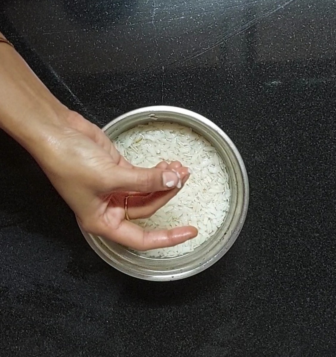 After 5 minutes, check the softness by crushing poha between the fingers. If it breaks easily then it is done.