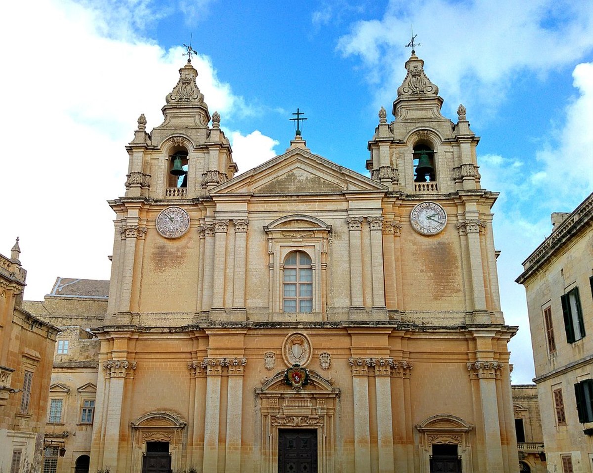 St. Paul's Cathedral in Mdina, Malta.