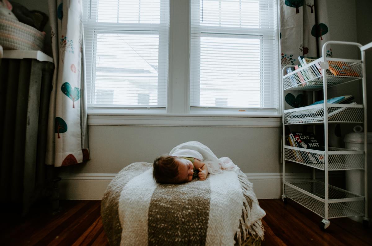 Blackout curtains are recommended for a nursery. You want to be able to block out light when your baby is sleeping. Whatever you can do to make their room more restful, do it.