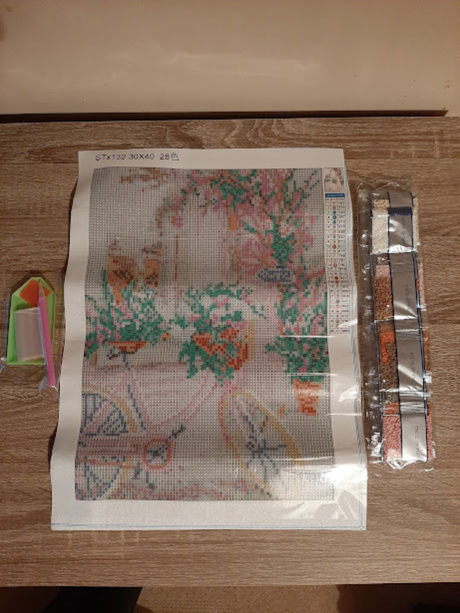 A diamond painting kit I received