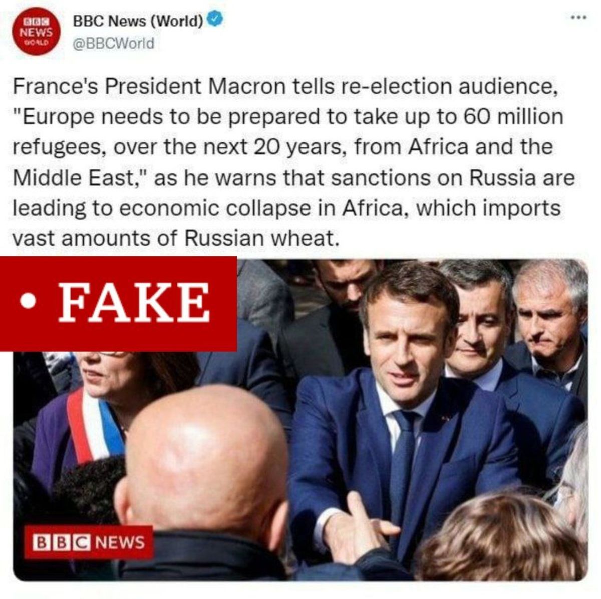 2017 France electtion's disinformation attack by Russia.