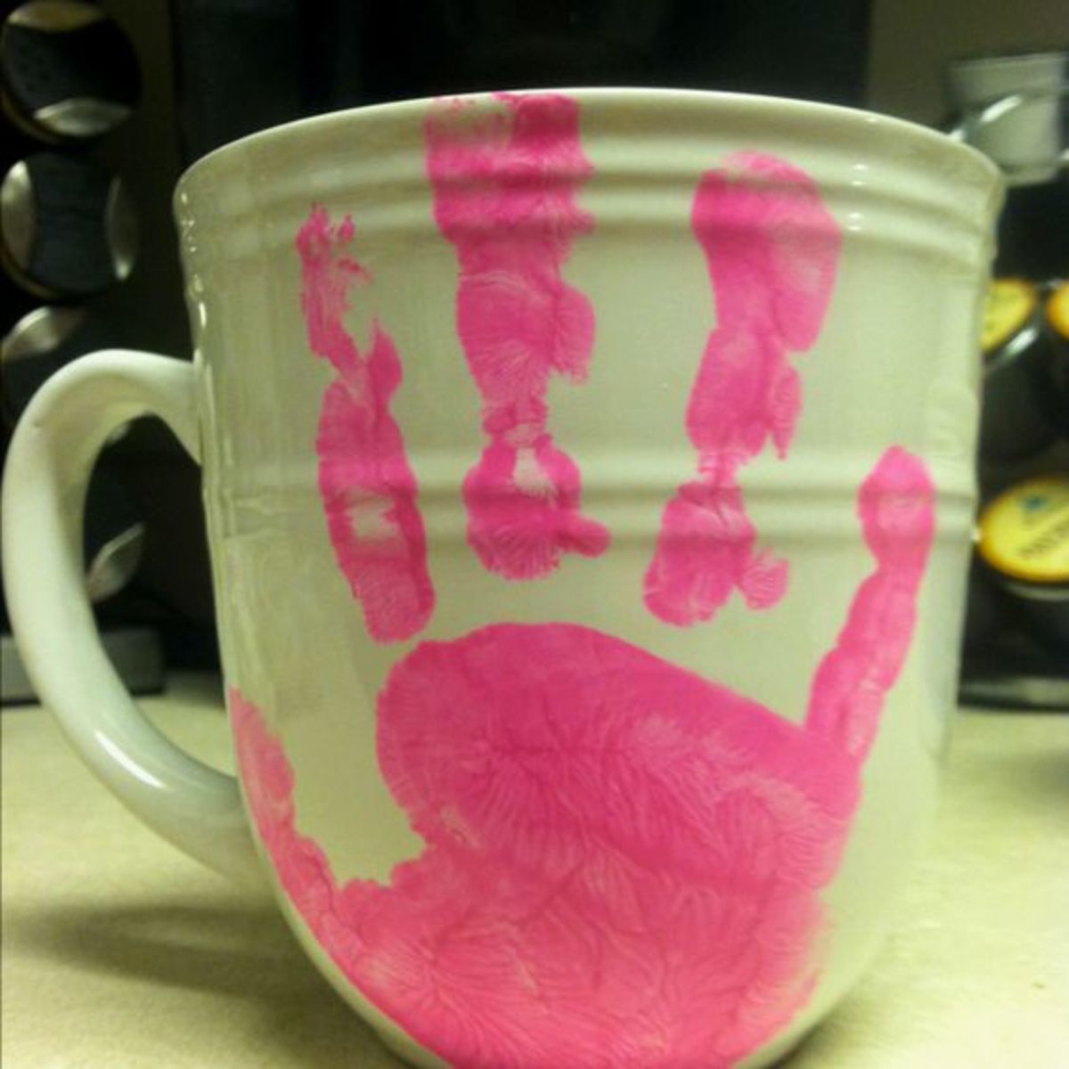 Coffee mug for Grandma with her Grandchild's handprint!!! 