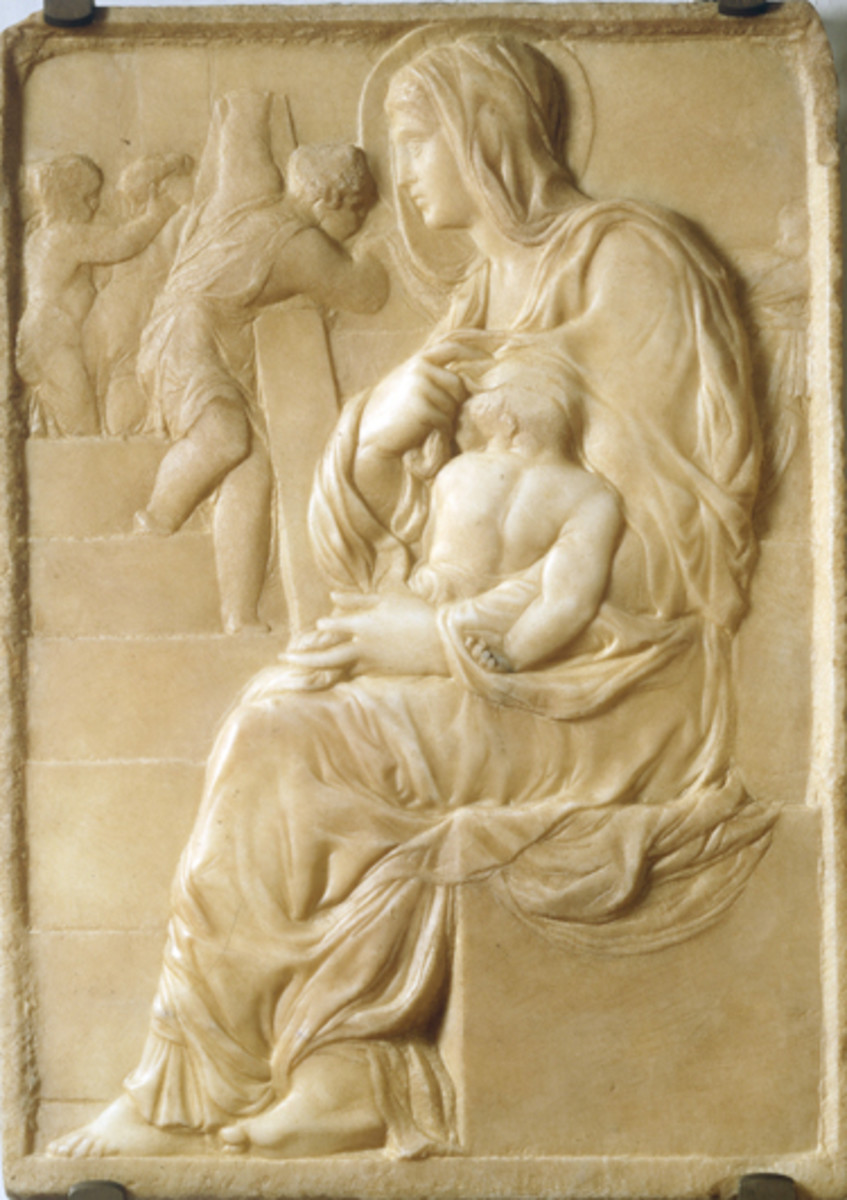 Madonna of the Stairs, by Michelangelo, Florence, Casa Buonarotti, circa 1490, is his earliest know work. 