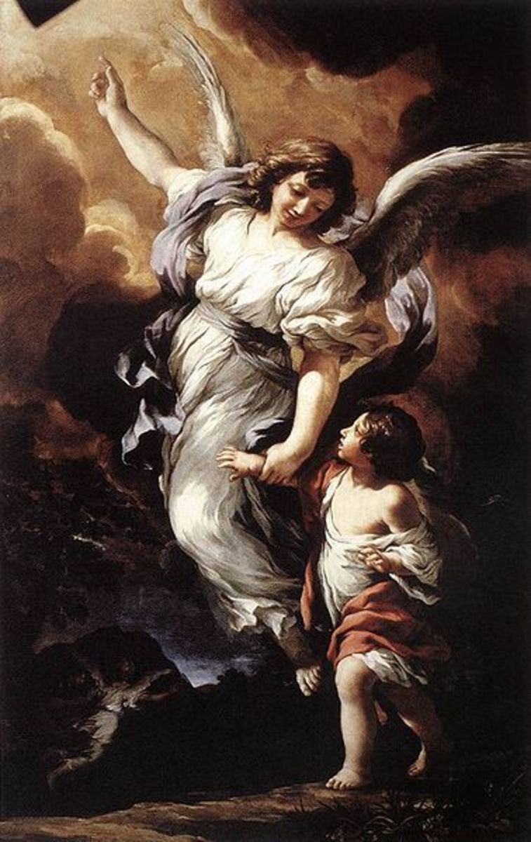Guardian angel, by Pietro da Cortona, 1656
