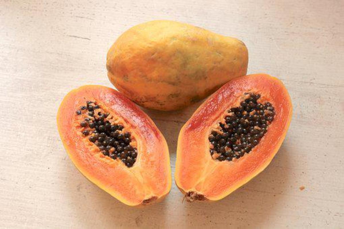 Papaya for smooth and glowing skin.