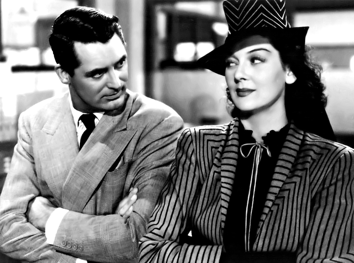 Cary Grant and Rosalind Russell in Howard Hawks' "His Girl Friday."