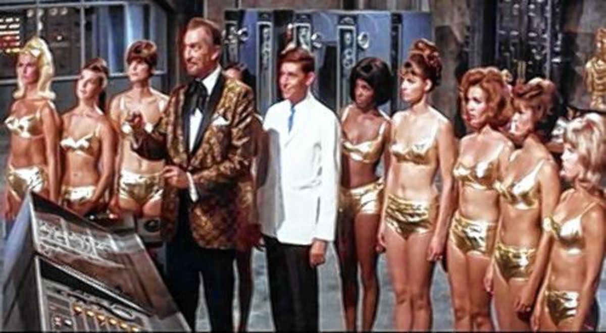 Dr. Goldfoot and his robot bikini army