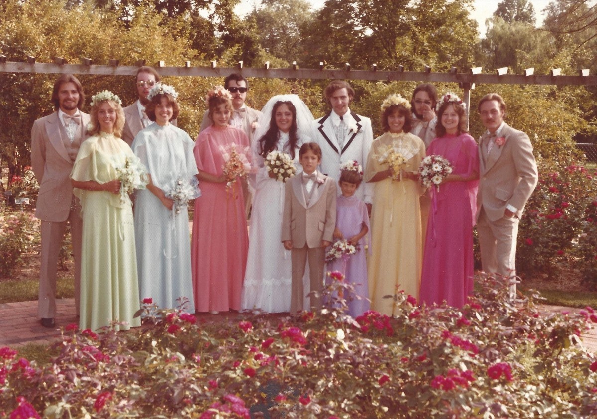 A wedding party in 1970s New Jersey.