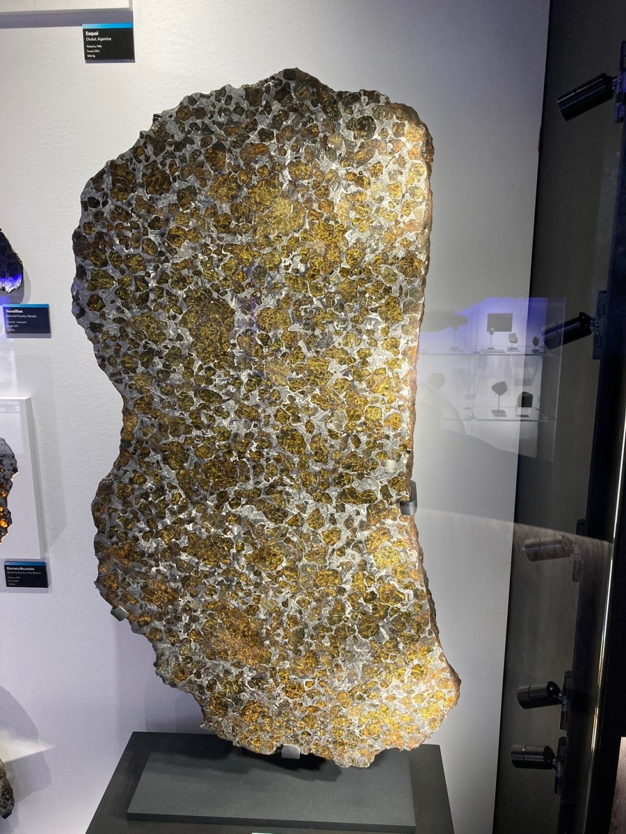 Pallasite - A rare form of meteorite of iron composition