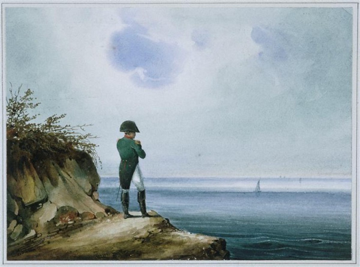 Napoleon on Saint Helena, watercolor by Franz Josef Sandmann, c. 1820 