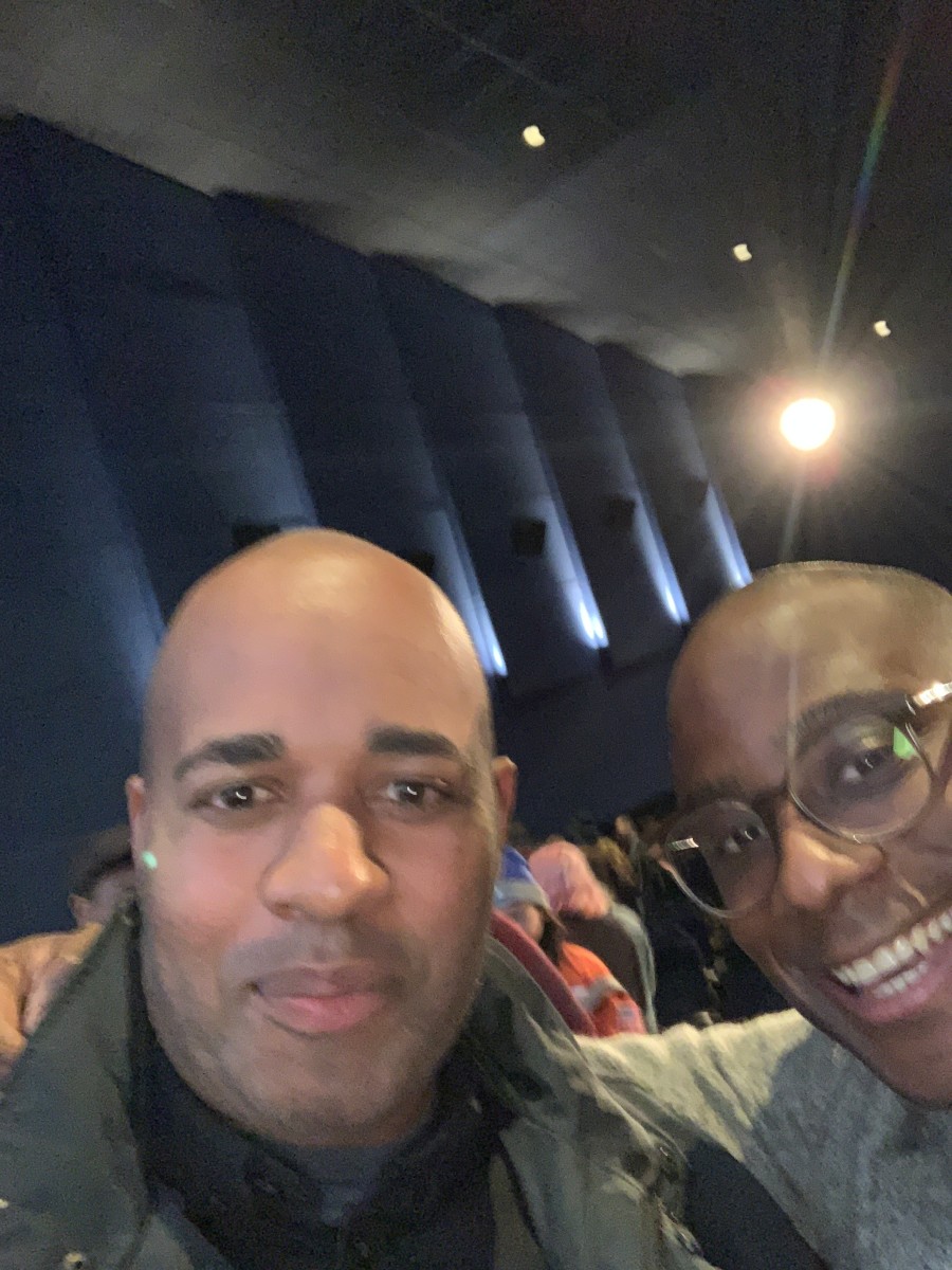 Tony and Barry Jenkins (Oscar Winner-director of Moonlight) at "If Beale Street Could Talk" screening (My flash went off and I think it really annoyed him).