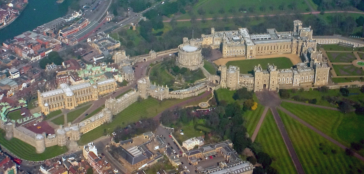 Aerial view of Windsor Castle, 2010.