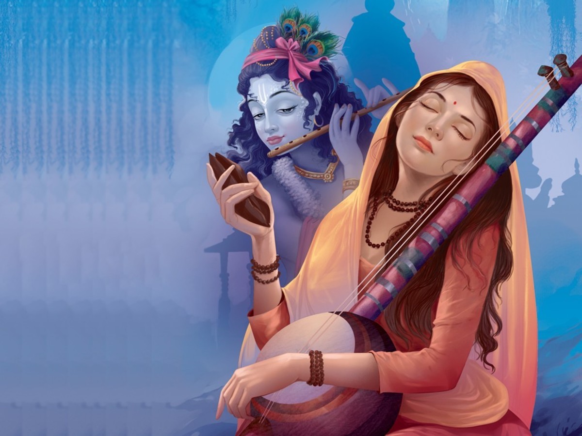 As she grew, her desire to be with Krishna became stronger, and she believed that Shri Krishna would marry her one day. She started spending most of her life composing devotional songs and singing to her beloved Sri Krishna.