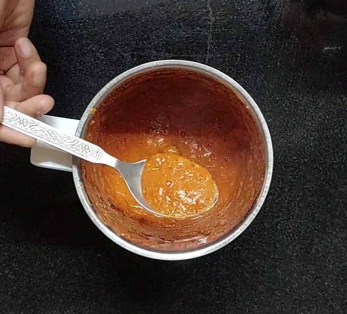Close the lid and grind to a smooth paste without adding water. Set aside.