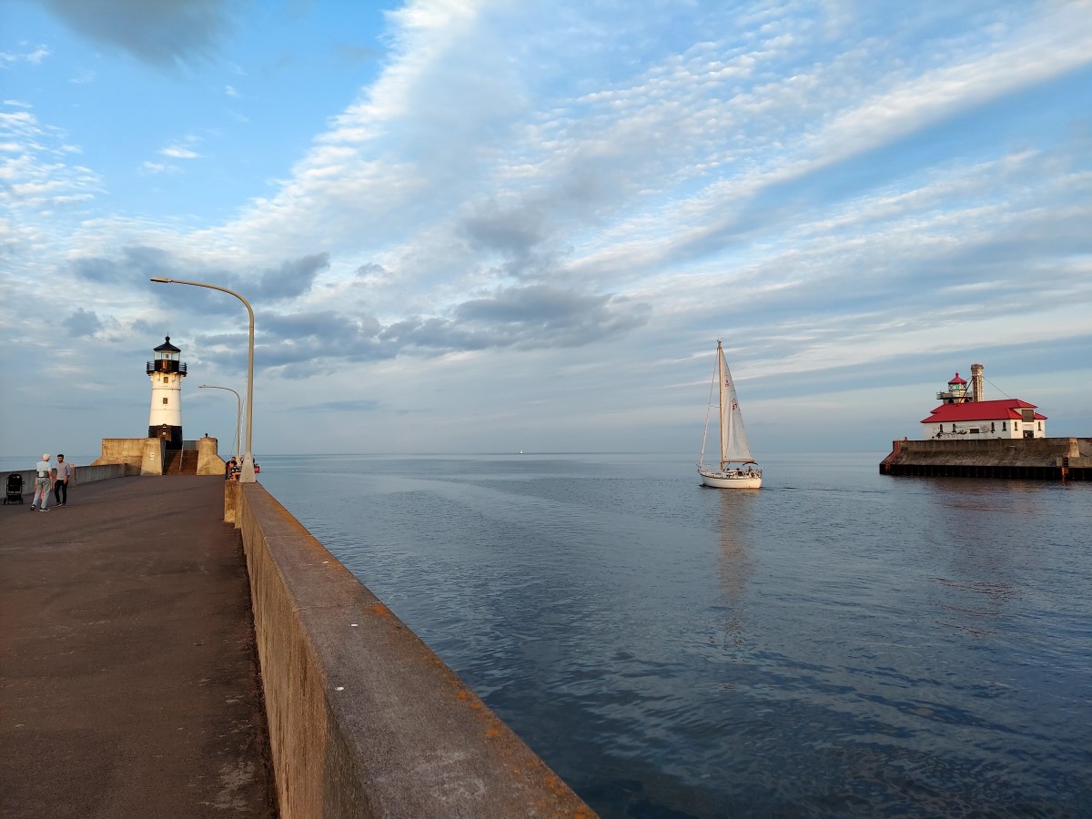 The North Pier Lighthouse in Duluth