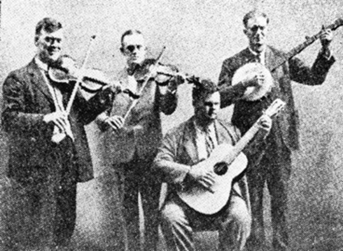 Riley Puckett from Alpharetta (seated) performed with The Skillet Lickers in the 1920s. 