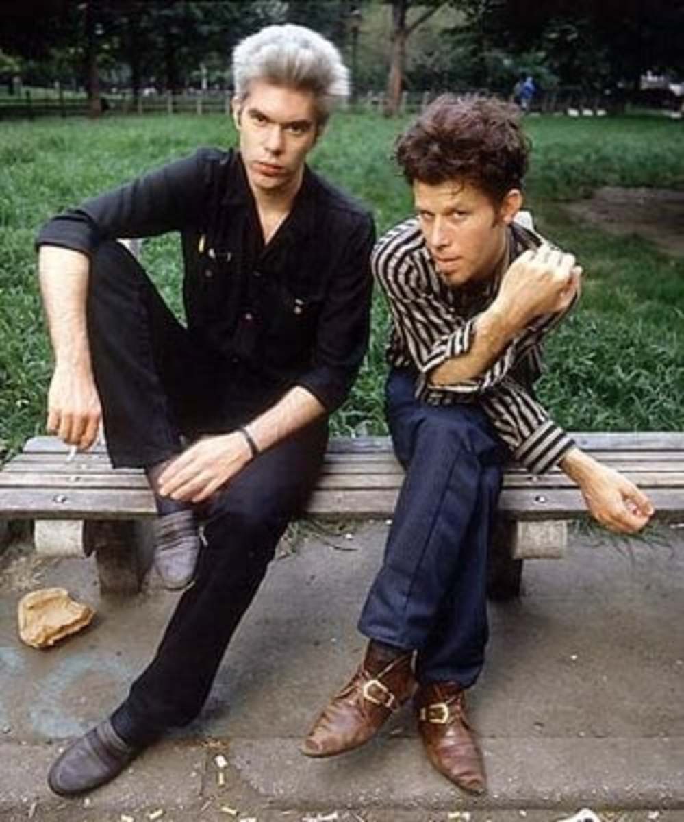 Jim Jarmusch with Tom Waits with whom he has collaborated in his films