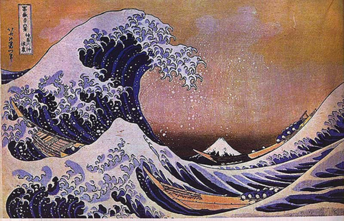 The Great Wave at Kanagawa (from 36 views of Mount Fuji), c.1829  -Katsushika Hokusai