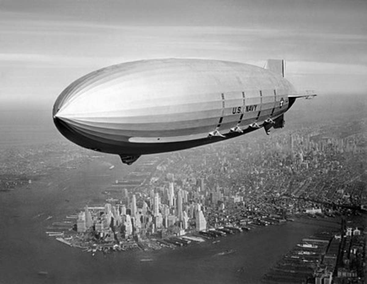 The USS Macon over New York City in 1933.