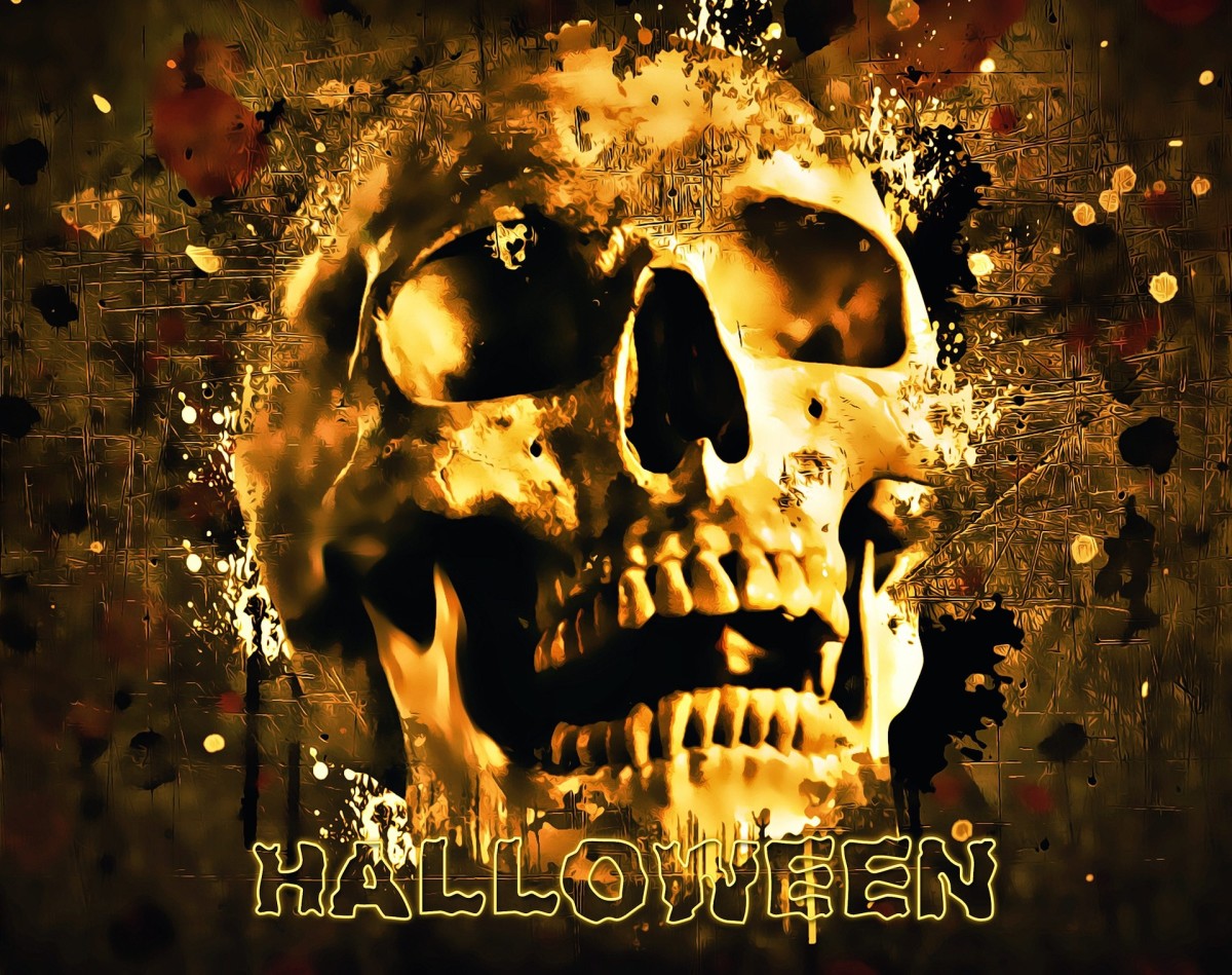 Halloween Skull: Image by Enrique Meseguer from Pixabay