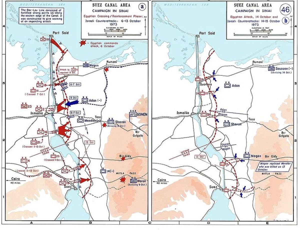 1973 Sinai War maps