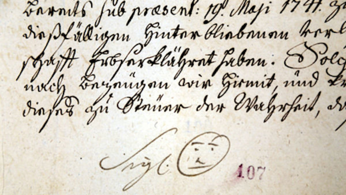 In 1741 an abbot drew a semblance of a smiley face. Ball's smiley however was an out-and-out smile, rather than a slightly slanted line.