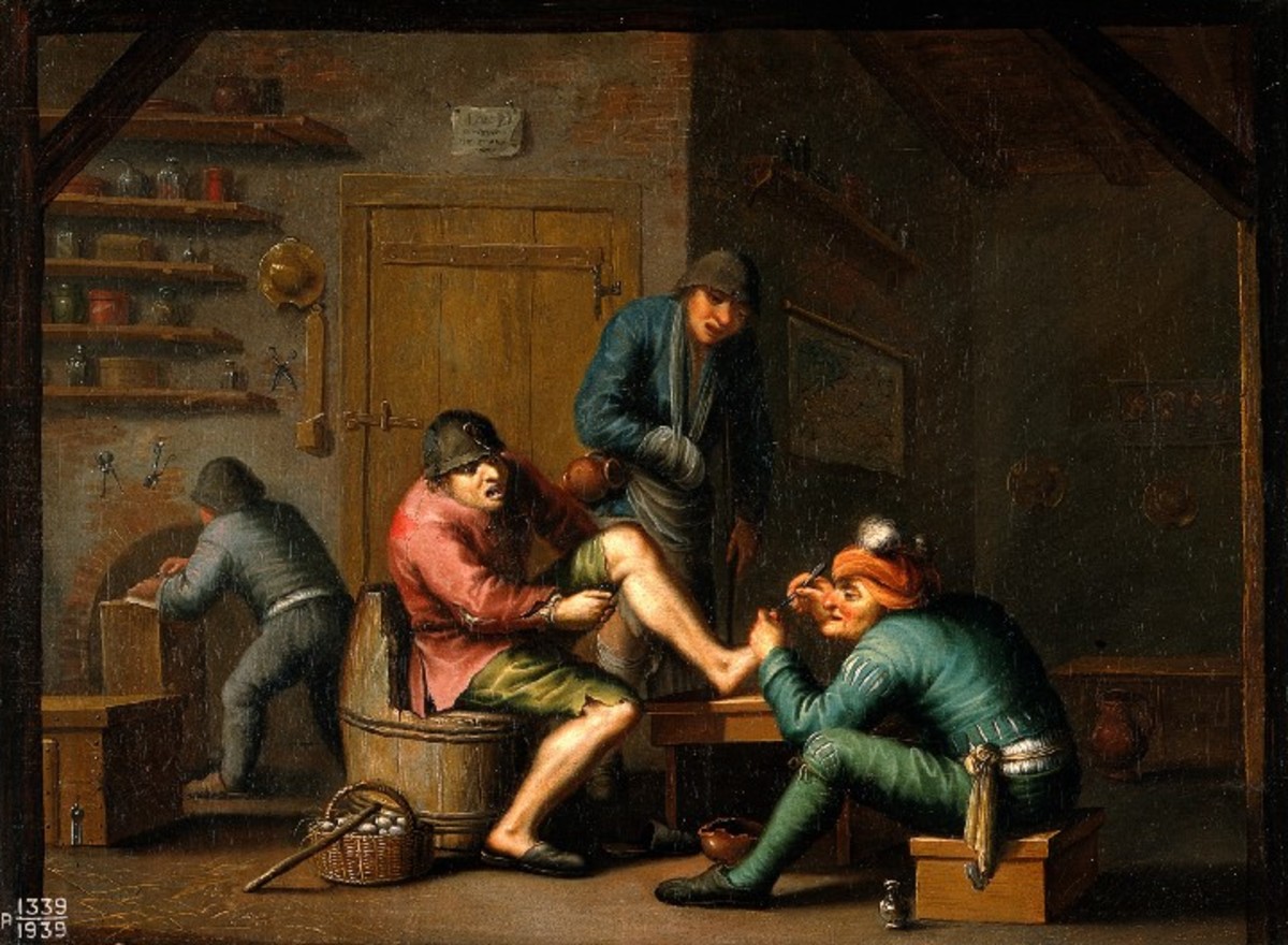 An operation on the foot: allegory of the sense of touch after Adriaen van Ostade