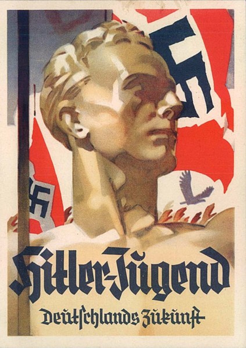 Hitler Youth propaganda postcard, 1930s