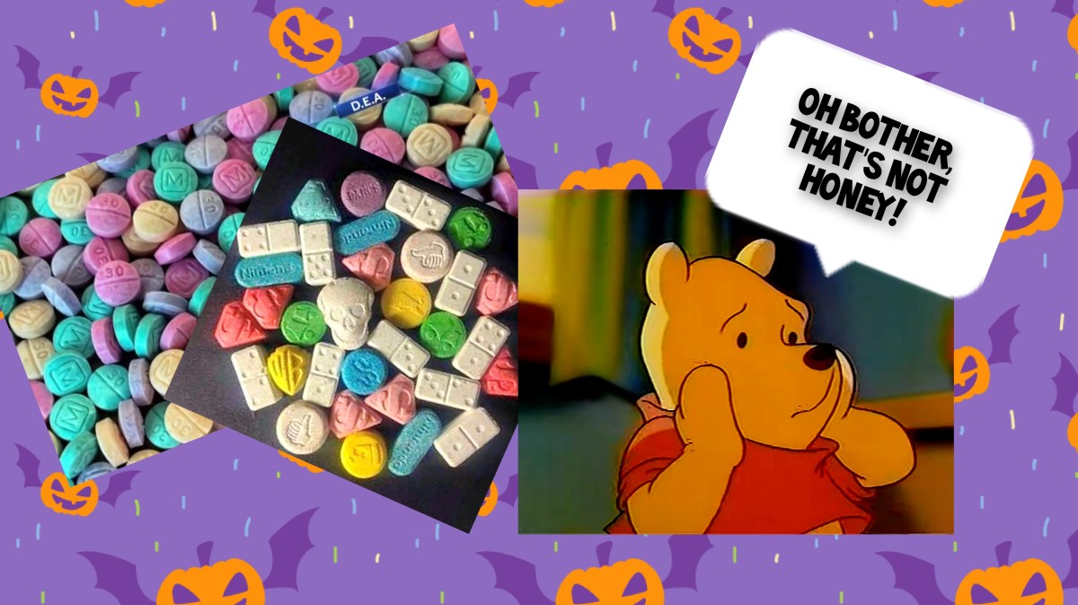 Oh bother! Every year, stolen pictures of 1990s "club scene drugs" are mixed up with harmless images of Sweetarts.