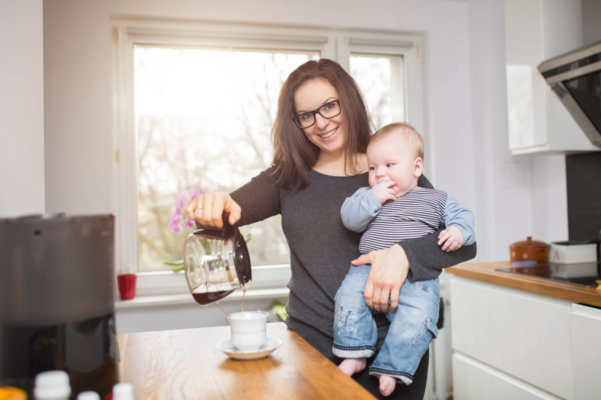 Mom And Toddler Girl Make Their Morning Coffee Together And It’s So 