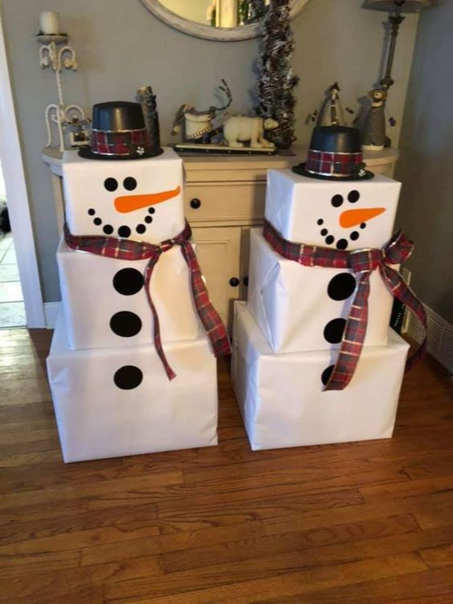 snowman-gift-tower-ideas
