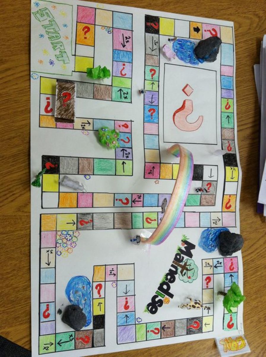 Rainbow Roll-and-Move Math Game