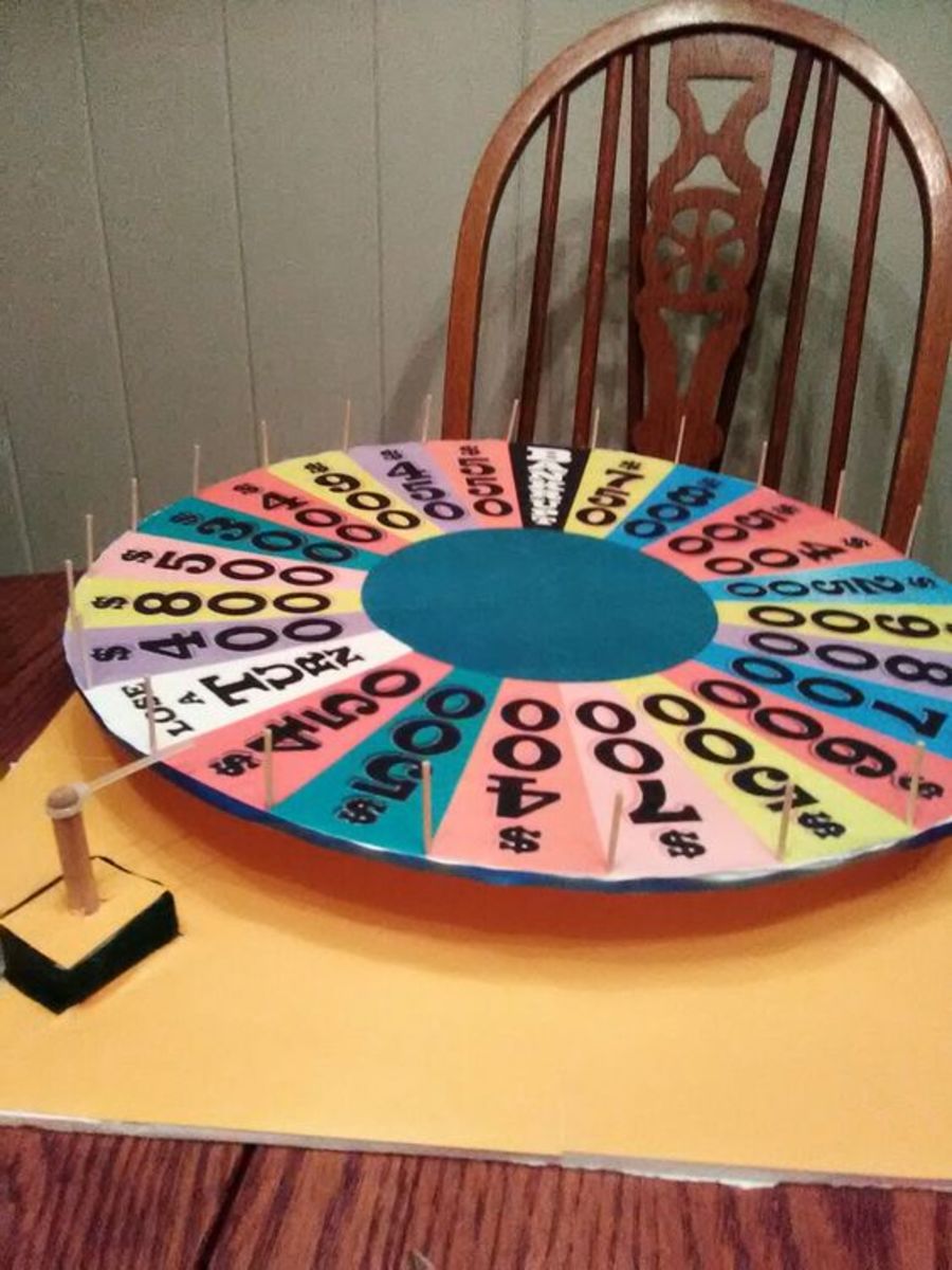 Homemade Wheel of Fortune on Foam Board