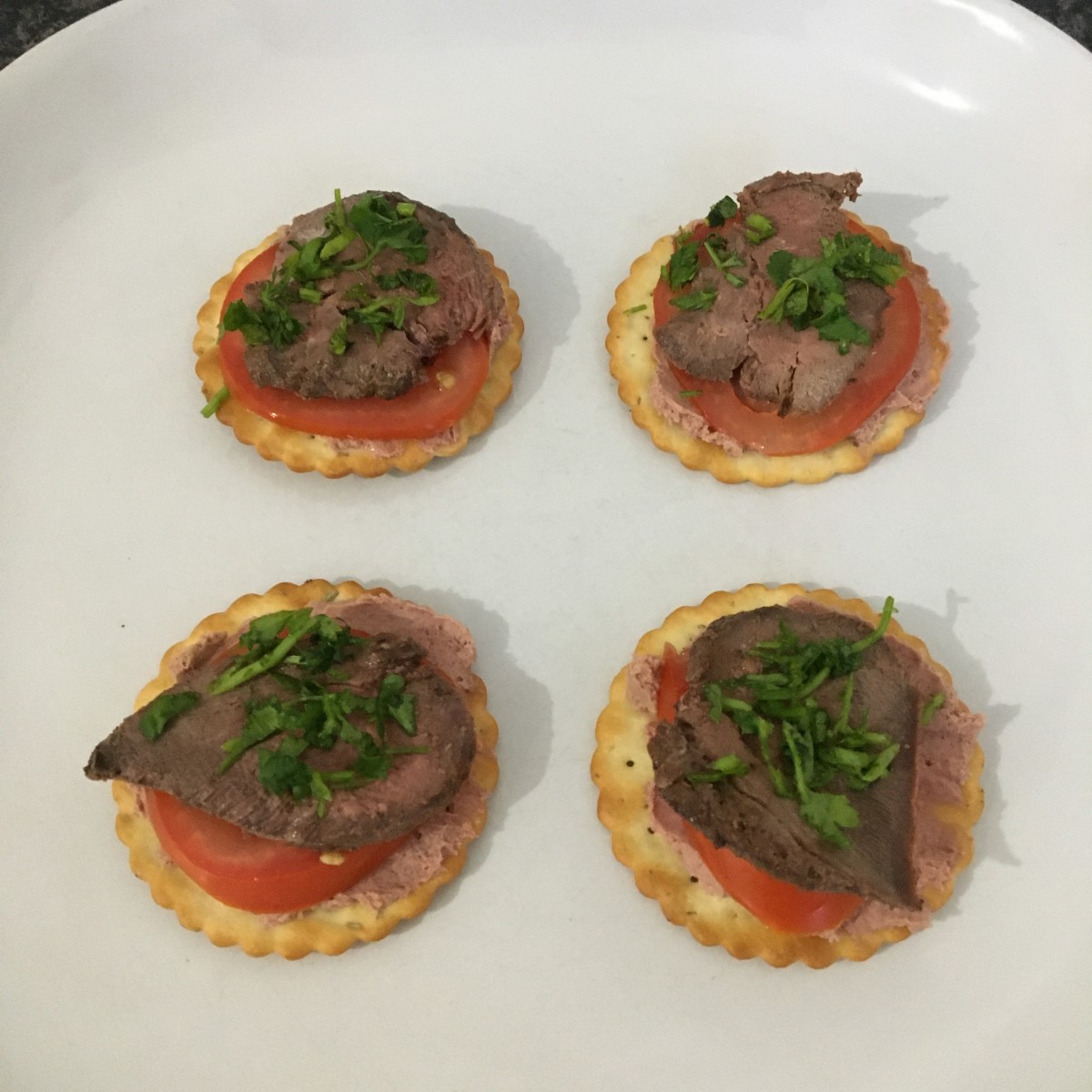 Pigeon and Ardennes pate crackers