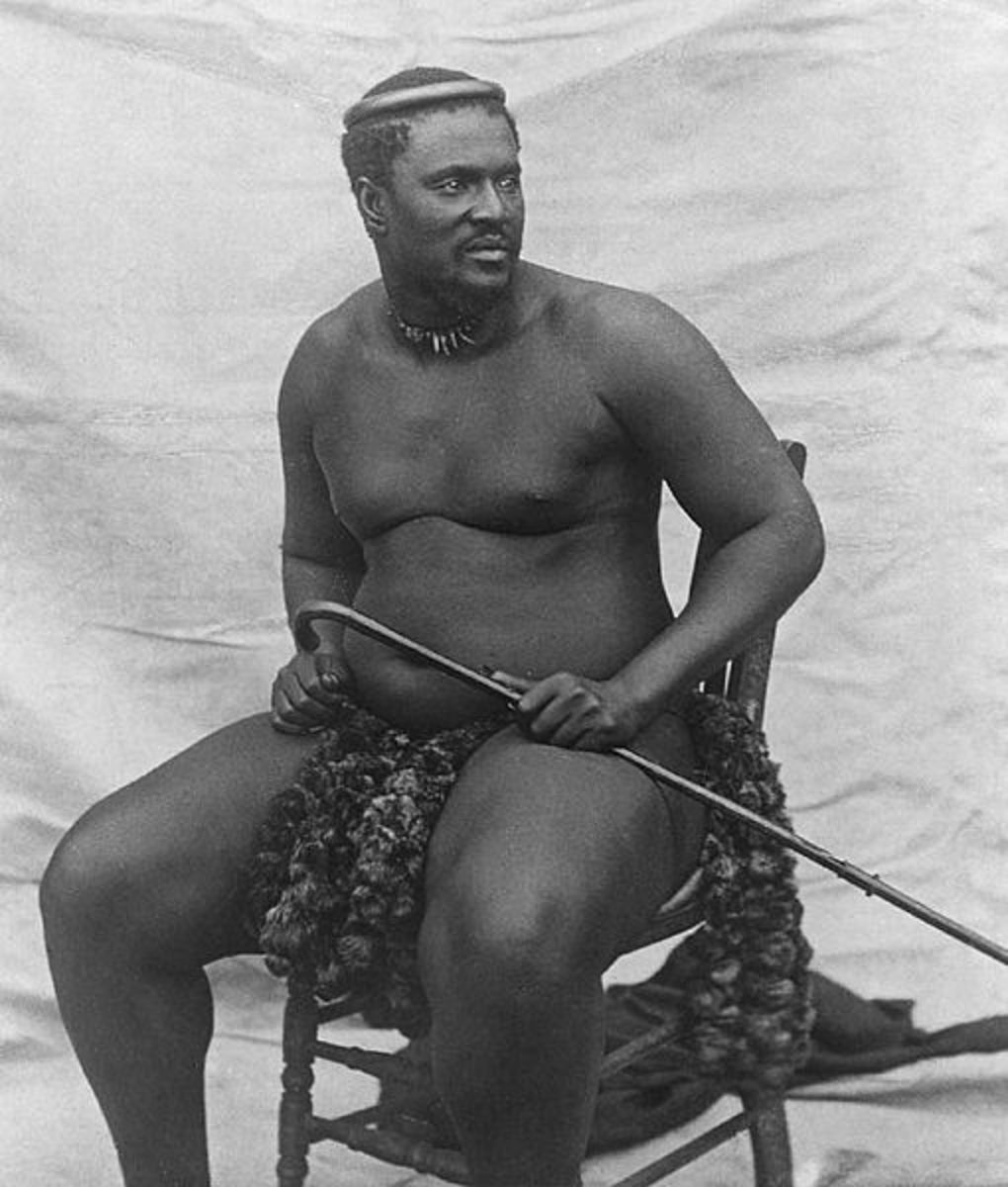 A photograph of Cetshwayo taken around 1875, four years prior to his famous victory at Isandhlwana.