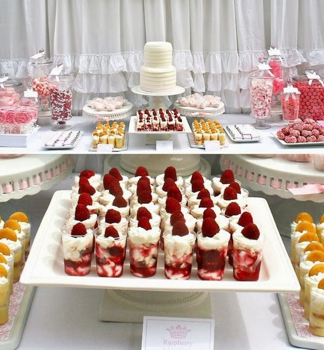 A lovely selection of desserts adds fun to every bridal shower