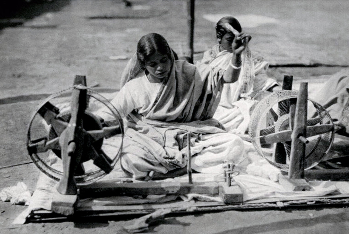 'Khadi' Weaving during that time (Not Matangini Hazra)