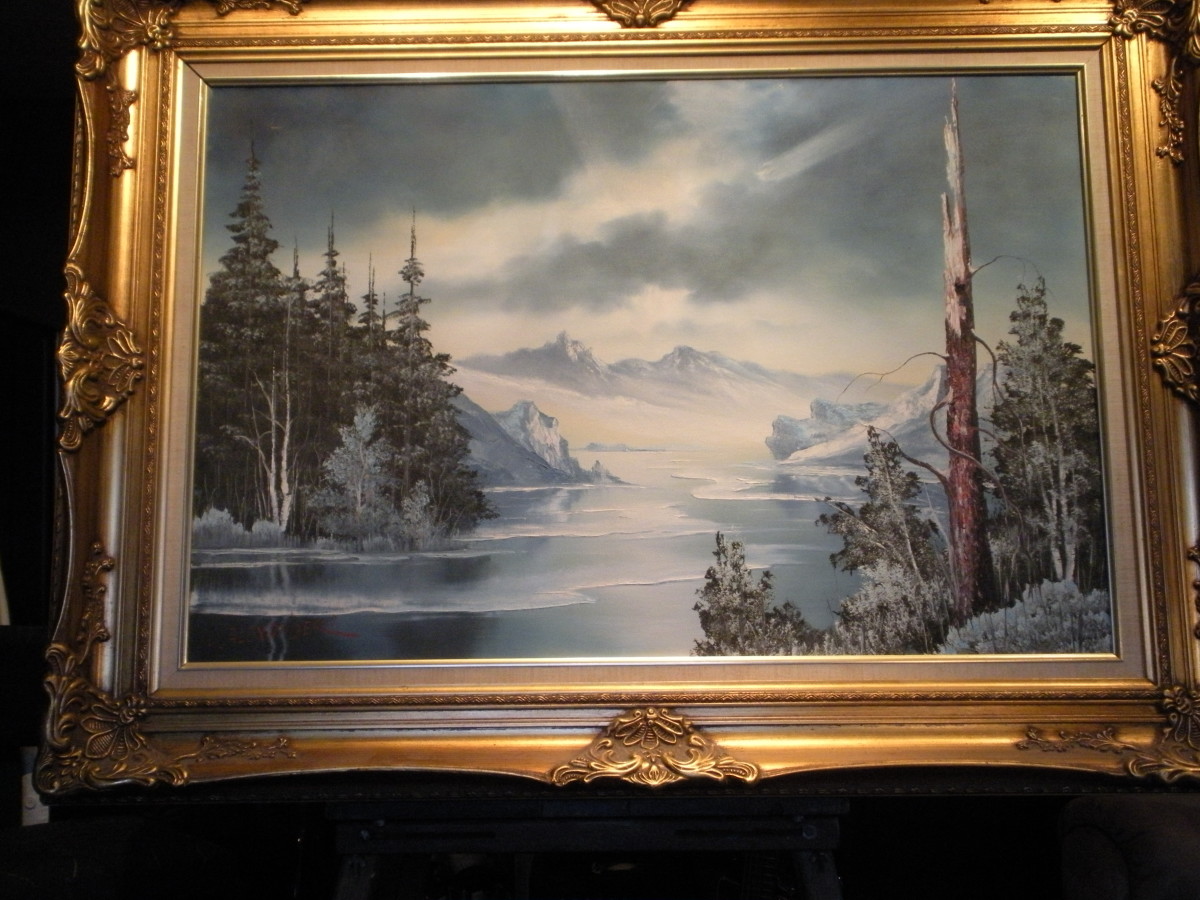 Winter Landscape Original Oil Painting by William "Bill" Alexander