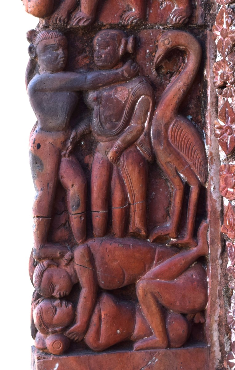 Erotic figures in Mrityulata panel; Gopalji temple, Kalna, Purva Barddhaman