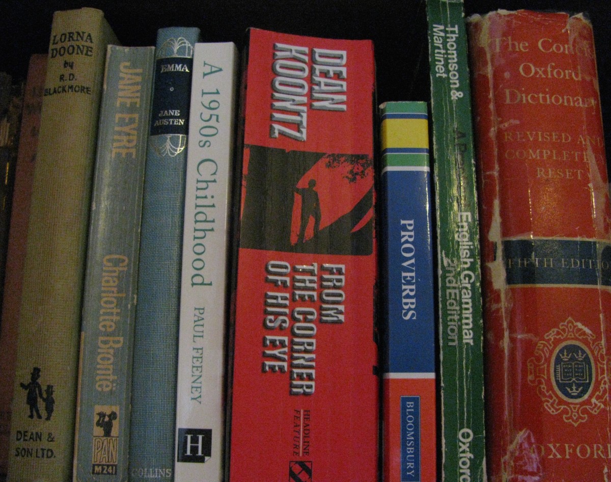 My book shelf - an eclectic mix