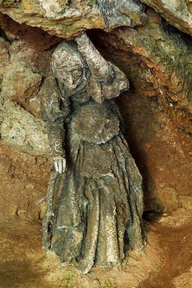Mother Shipton's Cave (or "Old Mother Shipton's Cave") is at Knaresborough, North Yorkshire, England, near to the River Nidd.