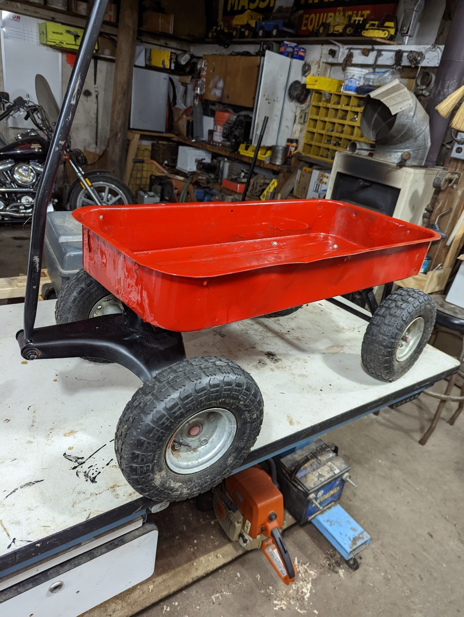 Little Red Wagon - Repainting with a Little Red and Black Paint
